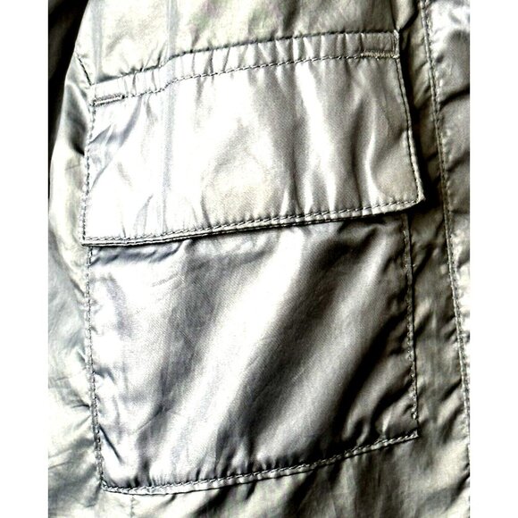 Eddie Bauer Womens Parka Goose Down Puffer Jacket Faux Fur Hood Blue Medium - Picture 12 of 16